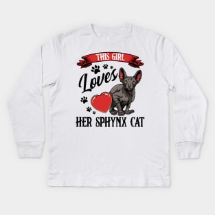 Sphynx Cat Kids Long Sleeve T-Shirt